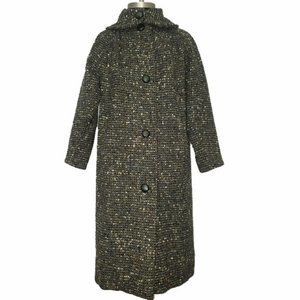 Vtg 60s Tweed Wool Coat XS/S